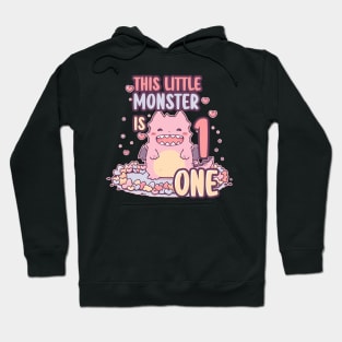 This Little Monster is One | 1st Birthday Hoodie